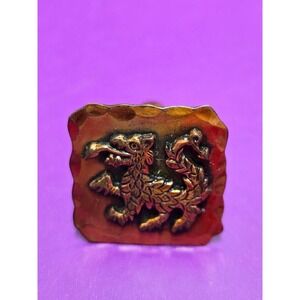 Copper Dragon Cufflinks Sqaure